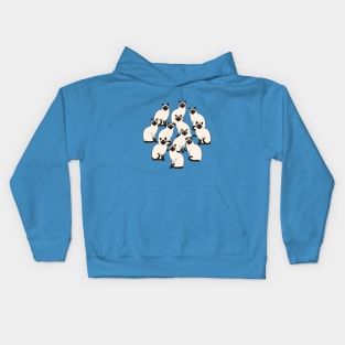 Siamese Cats Circle Kids Hoodie